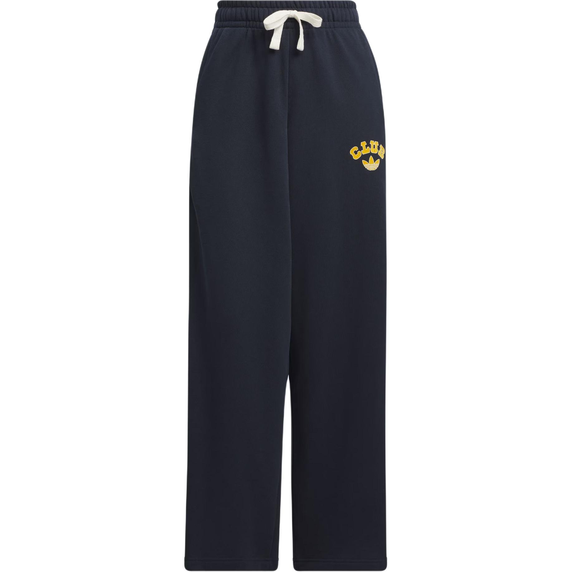 (WMNS) adidas Collegiate Wide Leg Sweat Pants Asia Sizing Black Women s JD6371 L