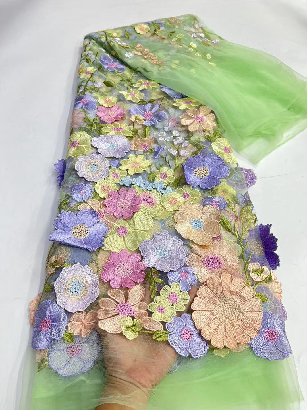 

3D аппликация вышитая кружевная ткань для детского платья