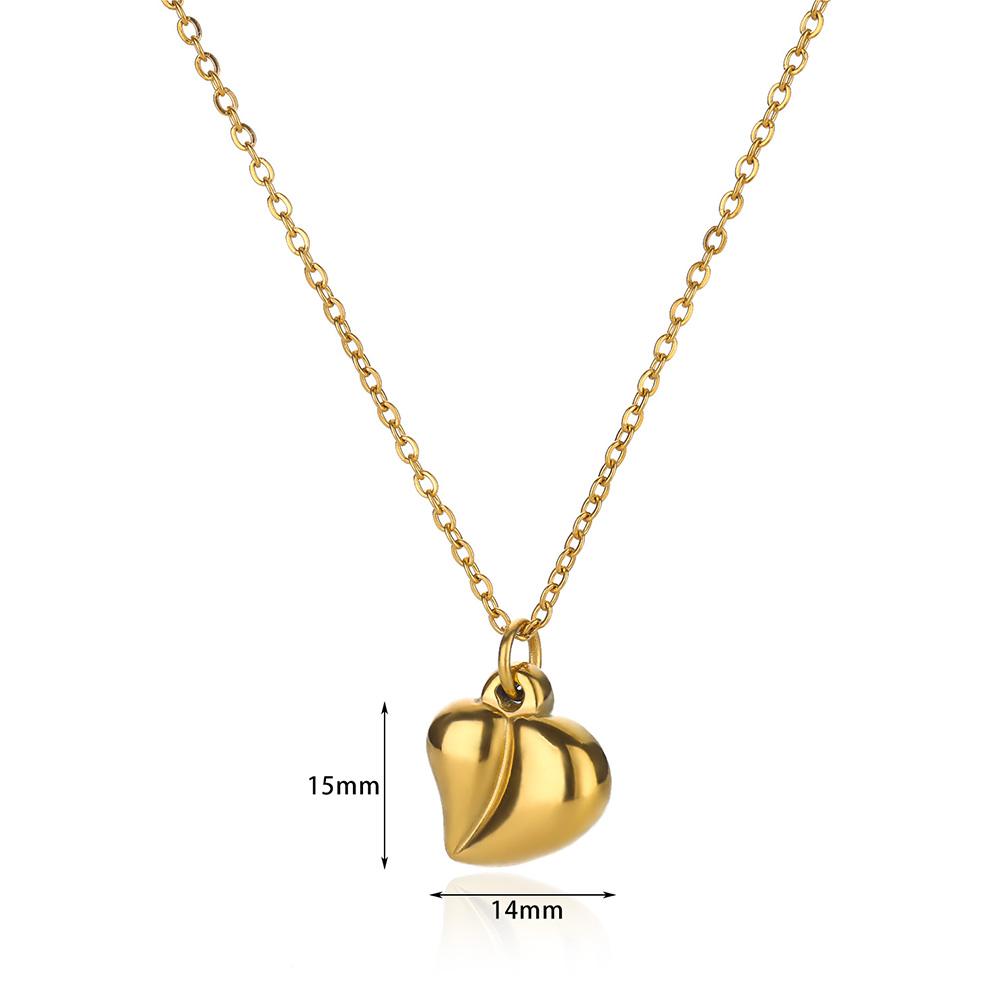 

Irregular Glossy Heart Stainless Steel Necklaces For Women Gold Color Heart Design Pendant Necklace Party Wedding Jewelry Mujer