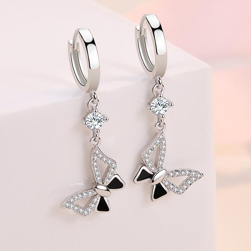 925 Sterling Silver Claws Stud Earrings with Crystal AAA CZ Stone Modern Design Fashion Versatile Accessories Women Jewelry
