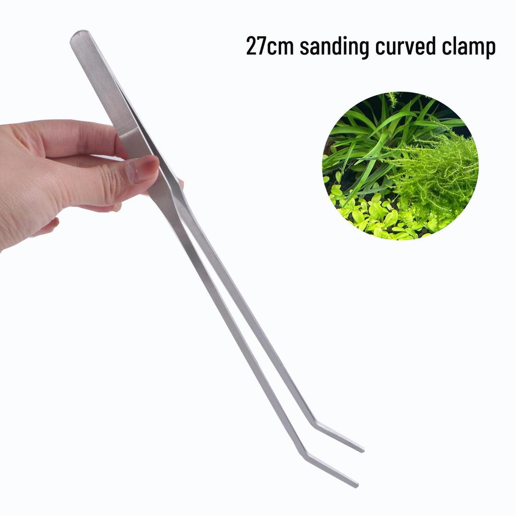 Stainless Steel Aquarium Plant Tools: Algae Scraper, Scissors & Extended Tweezers