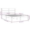 VidaXL Cadre de lit Bois de pin massif 160x200 cm 3104163