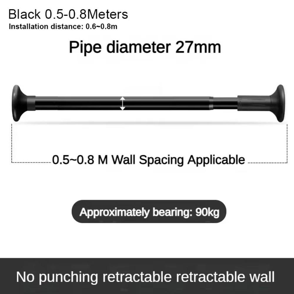 1Pcs No Punch Nail-free Telescoplc Clothing Rod  for Bedroom Curtain Wardrobe Closet