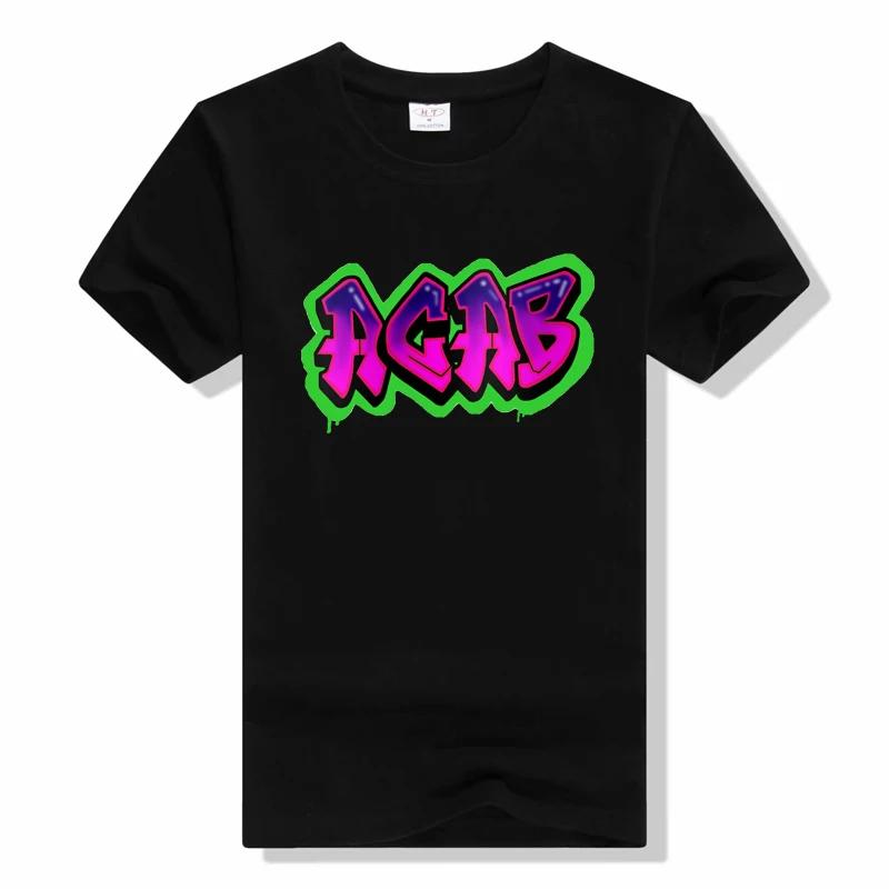 Acab T Shirt A C A B Football ACAB Soccer Unisex T-Shirt Print Tee Shirt Cotton Funny Short Sleeve Beach Tshirt