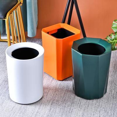 High-grade Trash Can No Lid Pressure Ring Storage Bathroom Office Japanese Paper Basket