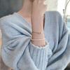 High Quality Fashion Bowknot 14K Gold Filled Natural Freshwater Pearl Two Piece Set Bracelet  For Women No Fade Gifts