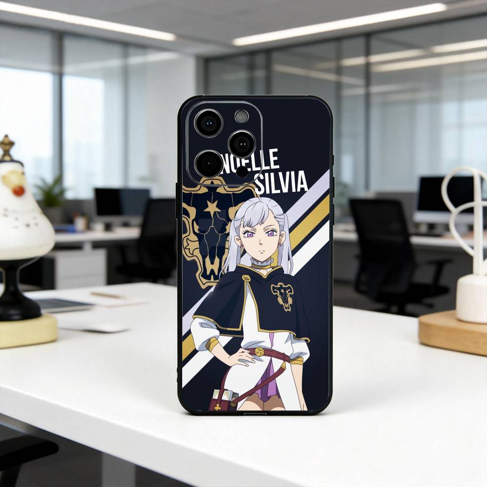 B-Black C-Clover N-Noelle S-Silva Phone Case For iPhone 17, 16,15,14,13,12,11 Plus,Pro Max, Others Soft Black Cover