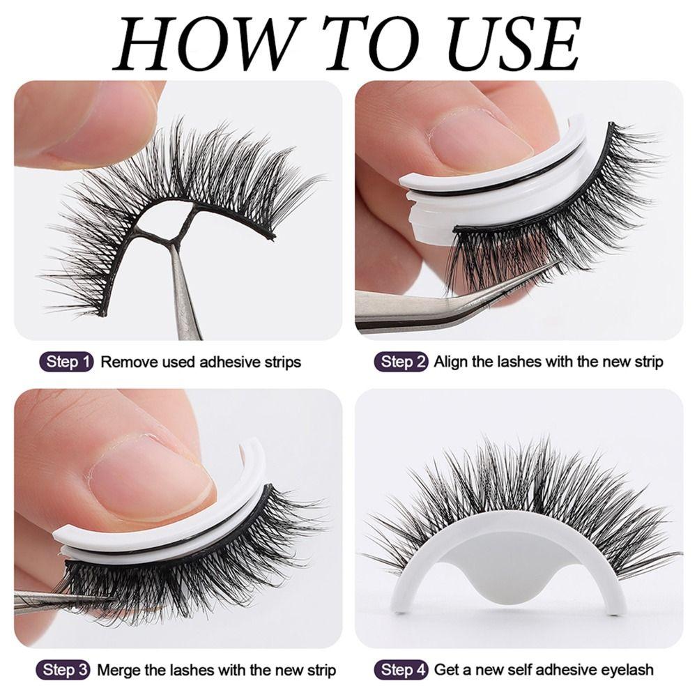5 Pairs Natural Short Natural Self Adhesive Eyelashes Natural Look Cat Eye Lashes Eyelash Extension