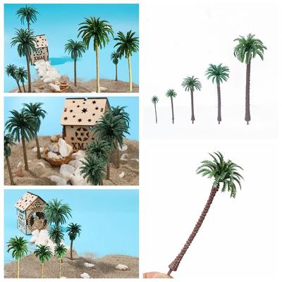 5/10/20Pcs Projects Model Micro Landscape Transfiguration Coconut Palm Tree Scenery Craft Tree Model Train Railroad Scenery