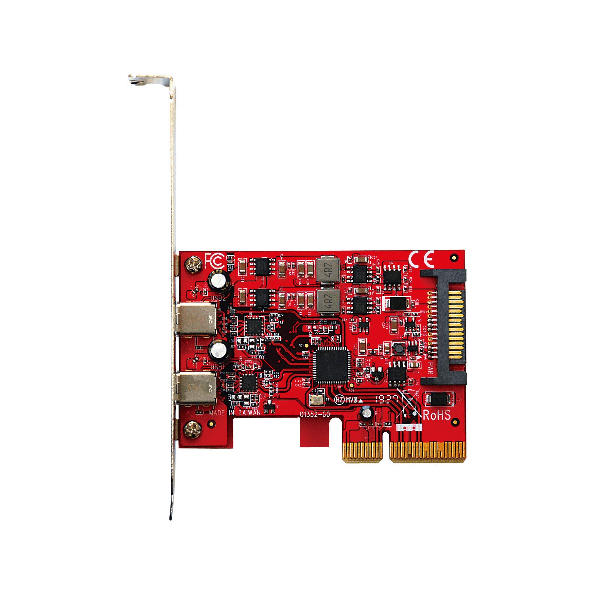 

Kuroutoshikou Gen2 x 2 Interface Card x4 Equipped with ASMedia ASM3142 USB3.2 (10Gbps) Type-C (PCI-Express Connection) USB3.2C-P2-PCIE3