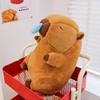 Flauschige Capybara Plüschpuppe Kawaii Capybara mit Schildkröte Stofftier Kuscheltiere Kinder Spielzeug Geburtstagsgeschenk Heimdekoration