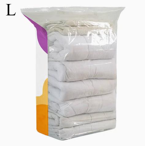 No Pump Needed Vacuum Storage Bags, Reusable Sealed Space Saver Bags for Quilts Clothes Bedding Home Storage
