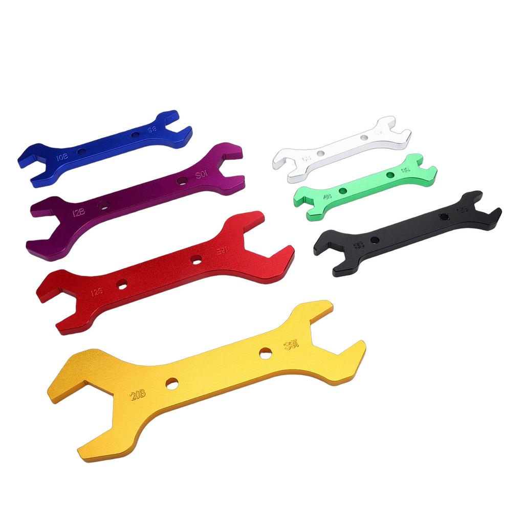  7PCS Double Ended AN Wrench Set Aluminum Alloy Spanner Tool for AN3 To AN20 Fittings 