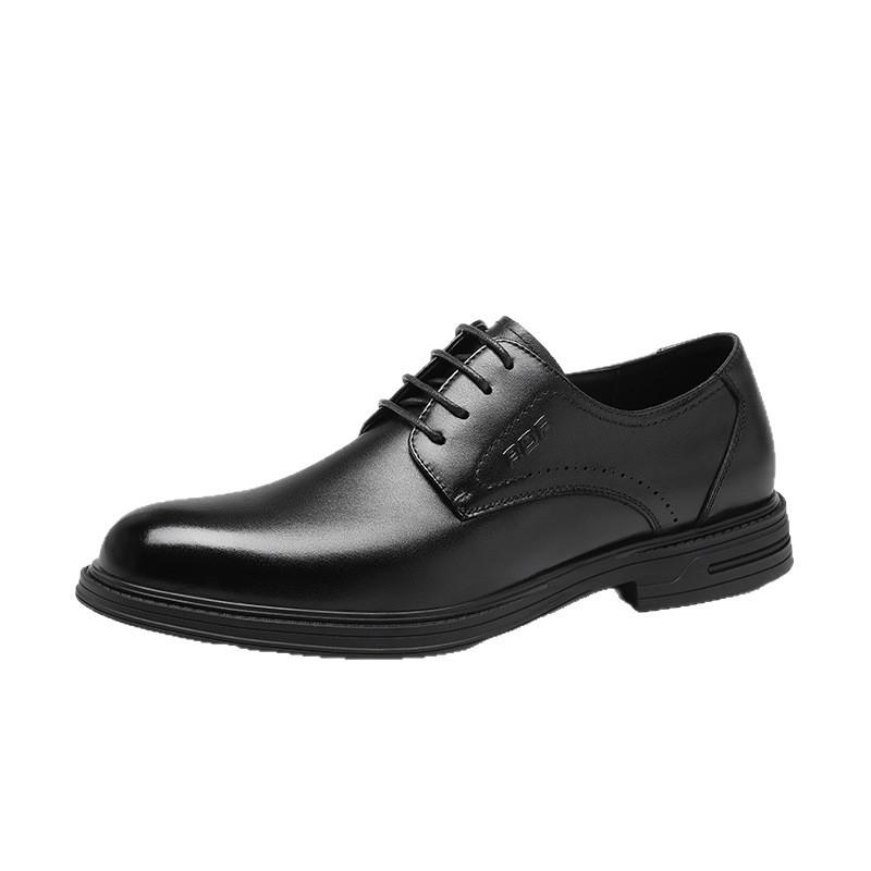 Red Dragonfly Men's Genuine Leather Derby Shoes - Formal, Business, or Wedding Style, Ideal with Suits.