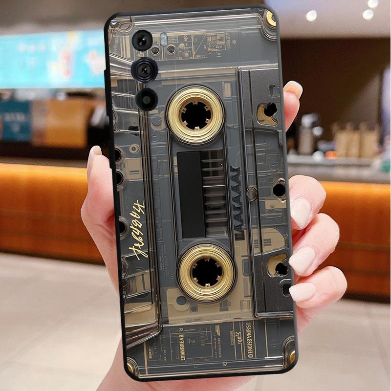 Retro Cassette Tape Phone Case For Motorola Edge 60 50 40 Pro 60 50 40 30 Ultra Neo Fusion Moto G Play G Stylus G Carcasas
