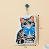 Cartoon Korallenvlies Handtuch für Küche Kawaii Katze Handabwischlappen Reinigungstuch Badezimmer Hängehandtuch Saugfähiger Putzlappen