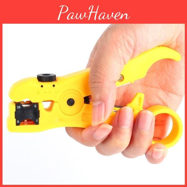 Coax Coaxial Rotary Cable Wire Cutter Stripping Tool Rg59 Rg6 Rg7 Rg11 Stripper