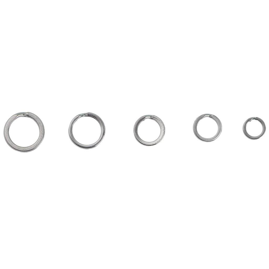 Stainless Steel Split Rings Fishing Double Loop Connectors Tackle Silver Swivel