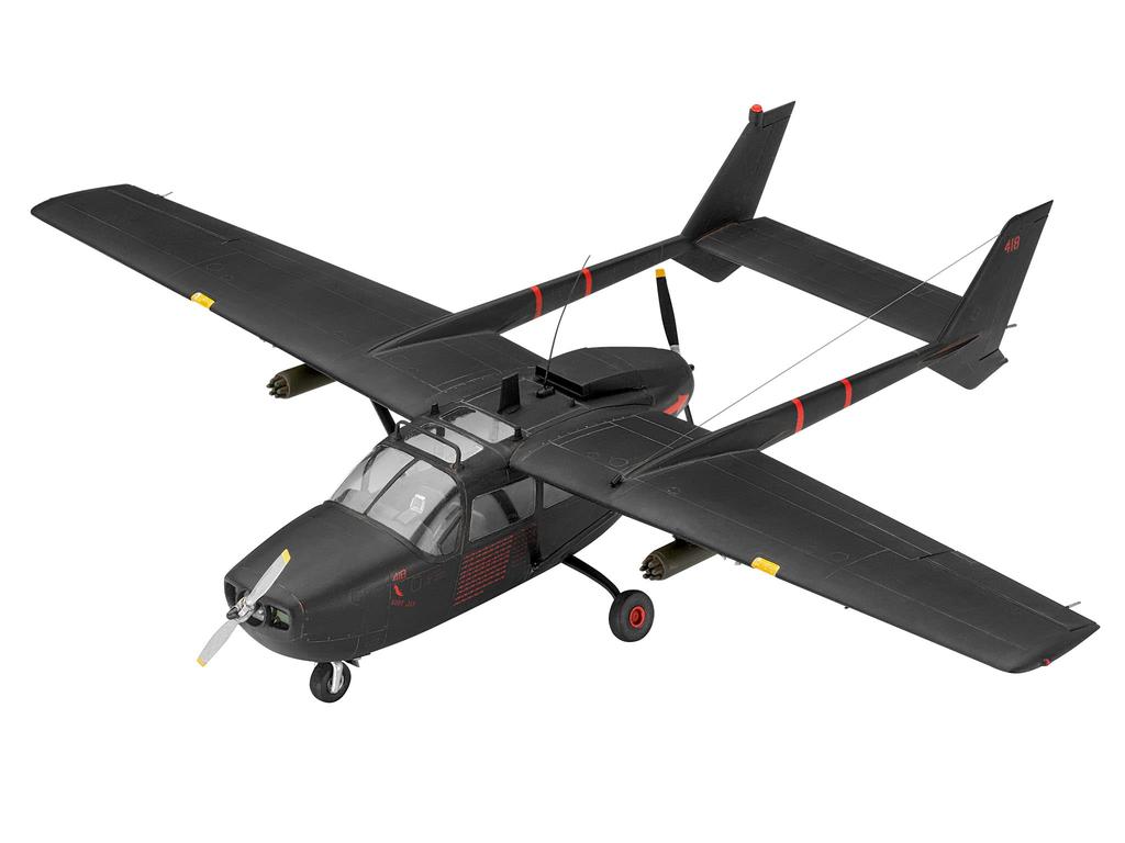 German Revell 1/48 Scale US Air Force O-2A Skymaster Plastic Model Kit 03819, Molded In Color