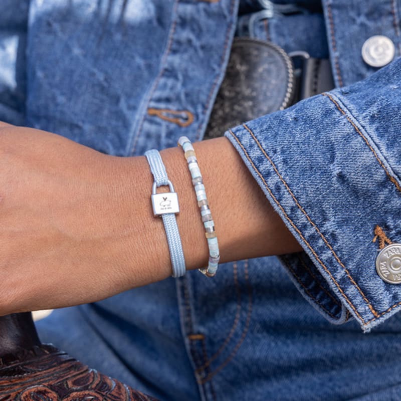 SCHWEINE & HÄHNCHEN (Damen) Billy Armband - Arktisches Blau X Silber