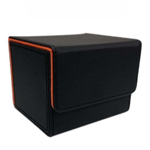 Venssu Deck Case, Trading Card Case, Storage Box, Horizontal Loading, Magnetic, PU Leather, Holds 140 Cards, Sleeves Compatible for Various Card Games