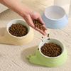 Tigela para Animal de Estimação com Base de Tapete Antiderrapante Estável Antiderrapante Tigela de Comida para Gatos Design Inclinado Arco Arredondado Bordas Lisas Tigela de Alimentação para Gato Animal de Estimação