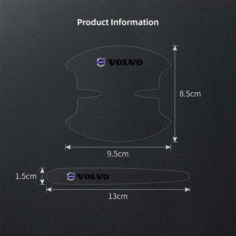 8pcs Transparent Car Door Handle Protector Stickers Protection Film For Volvo XC90 V90 V60 XC60 V40 S80 S60 S90 C40 XC40 V70