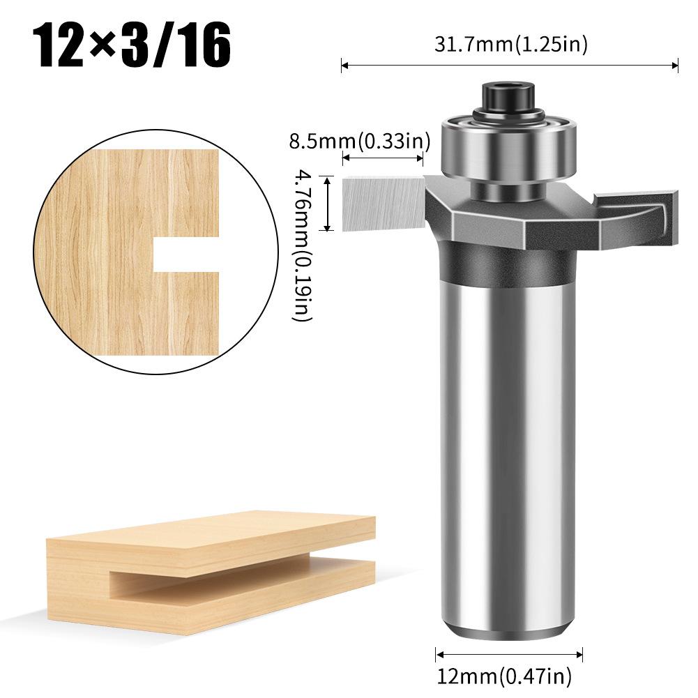 6 Handle 12 Handle Ball T-Knife Woodworking Milling Cutter Slotting Cutter Notch Cutter Begonia Angle Alloy Cutter Head Trimming Machine Tool Head