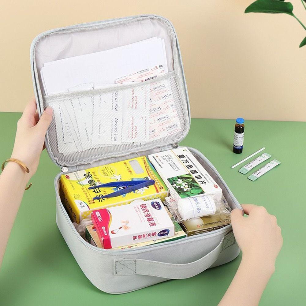 Large Capacity Medicine Bag Pink/Blue/Grey Storage Bag Multifunctional Emergency Kits  Outdoor