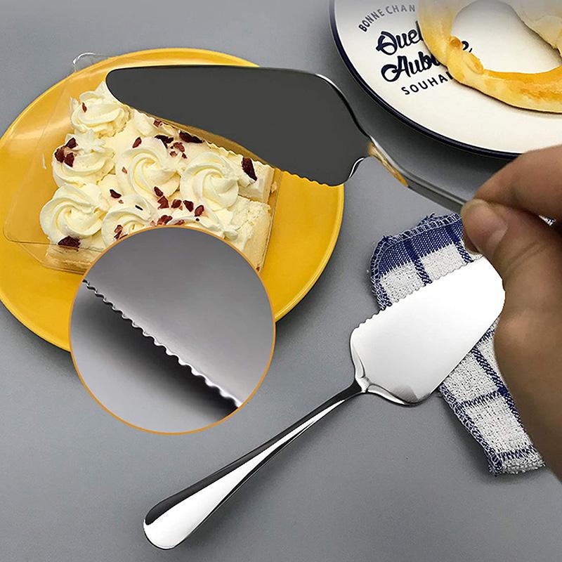 Stainless Steel Cake Server, 9-Inch Pie Server, Wide Cake Pizza Cutter Tart Dessert Slicer for Party