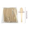 50/100pc Soup Spoon Disposable Bamboo Soup Spoons Compostable 100% Biodegradable Renewable Natural Travel Tableware Eco-Friendly