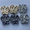 Zirconia Inlaid Hollow Butterfly Pendant – DIY Jewelry Accessory