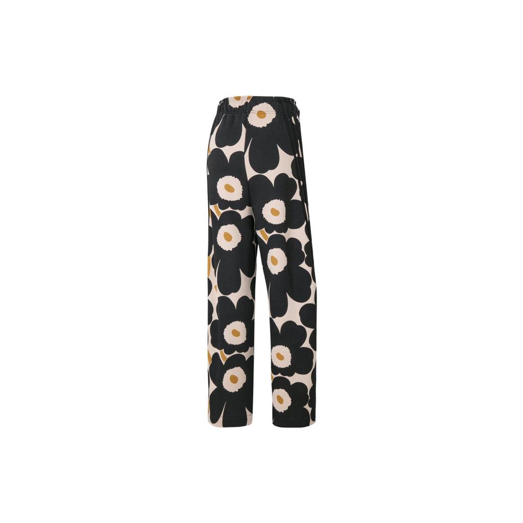 (WMNS) adidas MARIMEKKO Floral Print Straight-Leg Casual Pants Asia Sizing 'Black Beige' Women's H57322