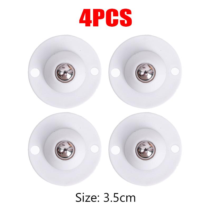 4PCS Rodízio Autoadesivo Aço Inoxidável Polia Universal 360° Rotação Móveis Gabinete Rodízios Rodas Rolos Móveis Giratórios