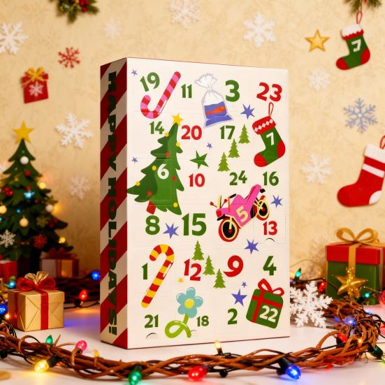 Socks Advent Calendar for Adults Men Women 24 Pair of Christmas Crew Socks Set 24 Days Countdown To Christmas Gift Box