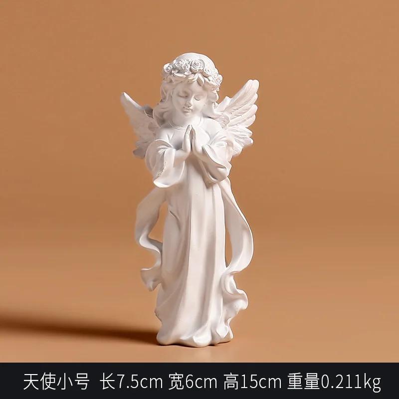Niedliche Harz Betender Engel Figur Europäischer Stil Fee Gebetsengel Regal Skulptur Desktop Ornament Schnitzhandwerk