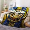 1PC Leeds Crest Custom Name Patterned Flannel Blanket Suitable For All Seasons For Home Decor Warmth And Comfort Gifts Holiday Present