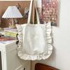 Vintage Dámské Tote Tašky Francouzský Styl Volánky Elegantní Sac A Main Femme Velká Kapacita Lehká Tenká Ramenní Bolso Mujer Kabelky