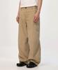 BOUNDARY Tab Wide Cut Chino Pants [Beige]