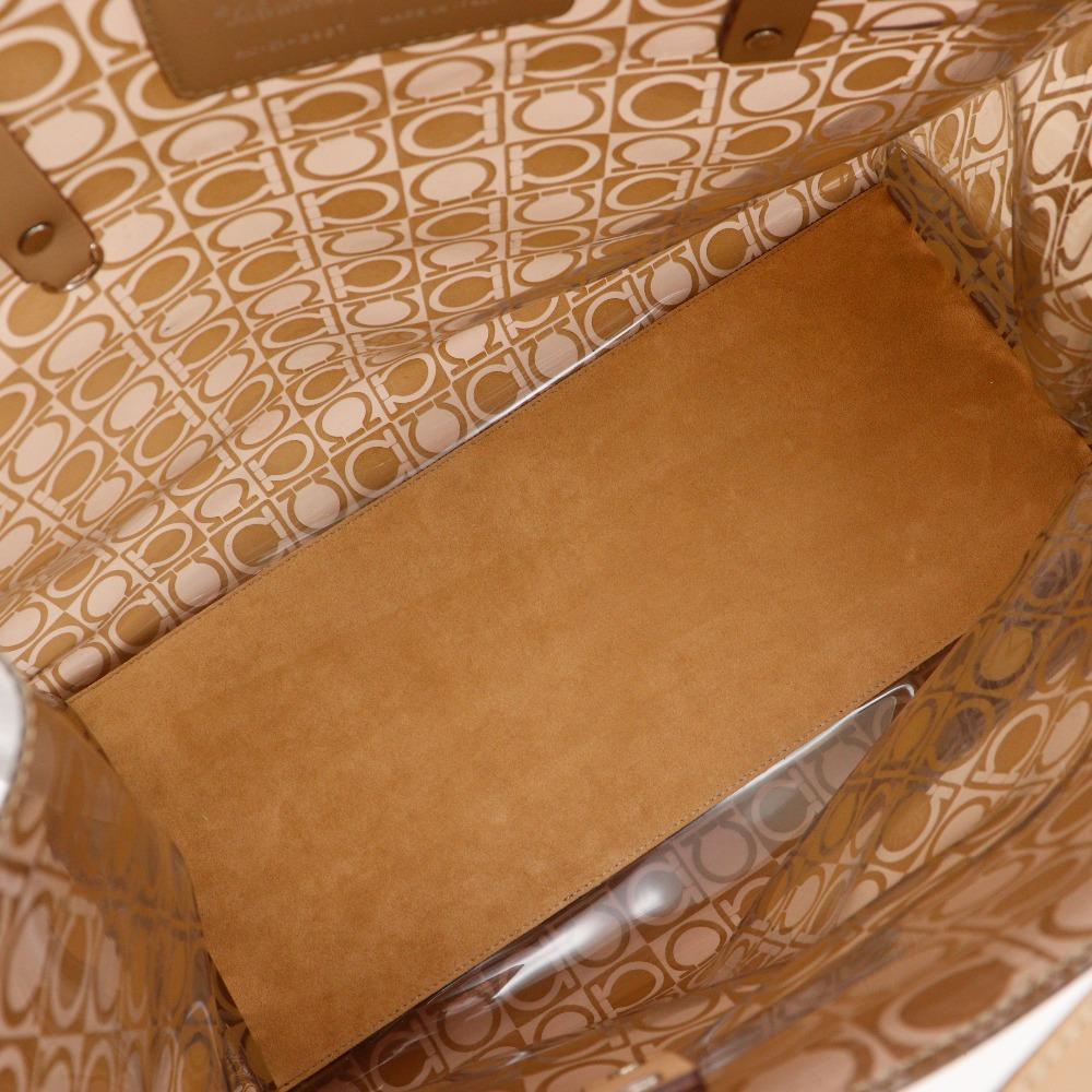 Salvatore Ferragamo Gancini Tote Bag AU-21-2437 beige Plastics Women Used