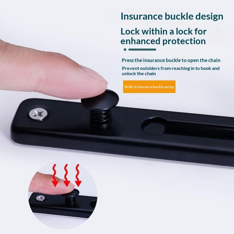 Corrosion Resistant Stainless Steel Door Security Chain Anti Theft Easy Install Latch for Home Coastal Hotel