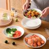 OEING 8-inch White Ceramic Dinner Plates (Set of 6)