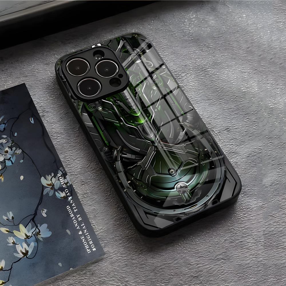 Mechanical Components Phone Case For IPhone 17 Air 16 E Pro Max 15 14 13 Mini 12 Pro 11 Max Plus Black Glass Cover