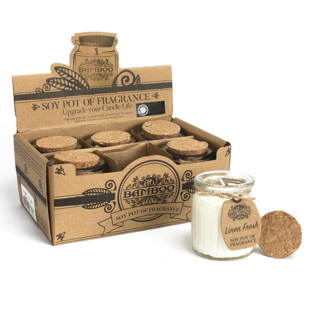 Scented Soy Jar Candles Linen Fresh 2-Pack