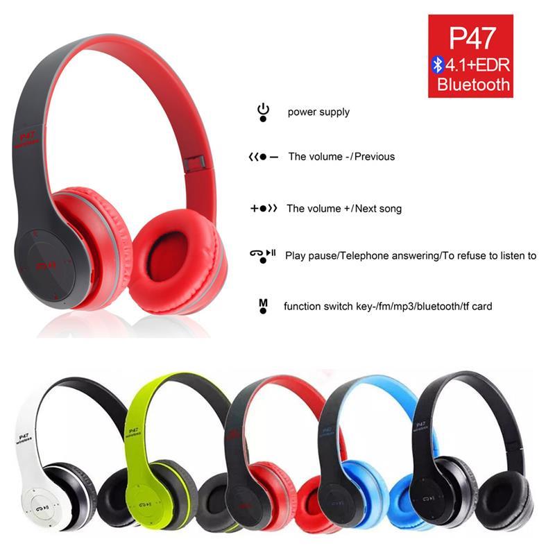iNf07 Cuffie auricolari Sport Bluetooth headphones ricevitore Radio FM mp3  player microSD vivavoce