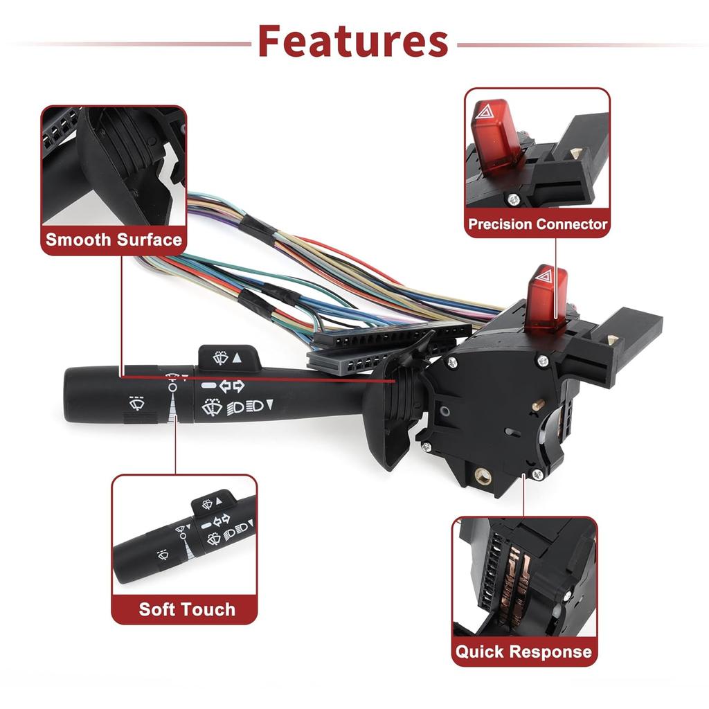 ACROPIX Steering Column Turn Signal Switch Lever Multifunction Combination Switch for Chevrolet Express 1500 Express 2500 Express 3500 No.26075066