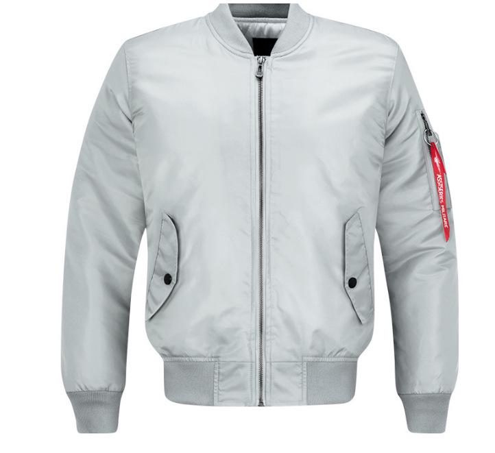 

Мужская хлопковая куртка-пилот бейсбольного кроя с воротником-стойкой, больших размеров, повседневное пальто на осень/зиму XXL серый