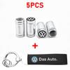 For VW Passat Touareg Magotan Golf 6 7 8 Polo Tiguan GTI Logo Car Tire Wheel Valve Caps Cover Key Chain Ring Keychain Accessory