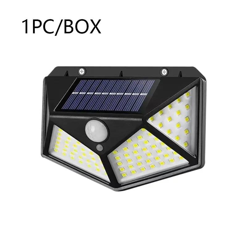 

100 LED Solar Wall Lamp Human Body Motion Sensor Light Waterproof Solar Powered Sunlight Street Decor Light-controlled Lamps