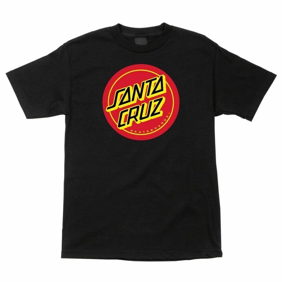 Santa Cruz CRUZ DOT Skateboard T Shirt BLACK w/RED Dot XS
